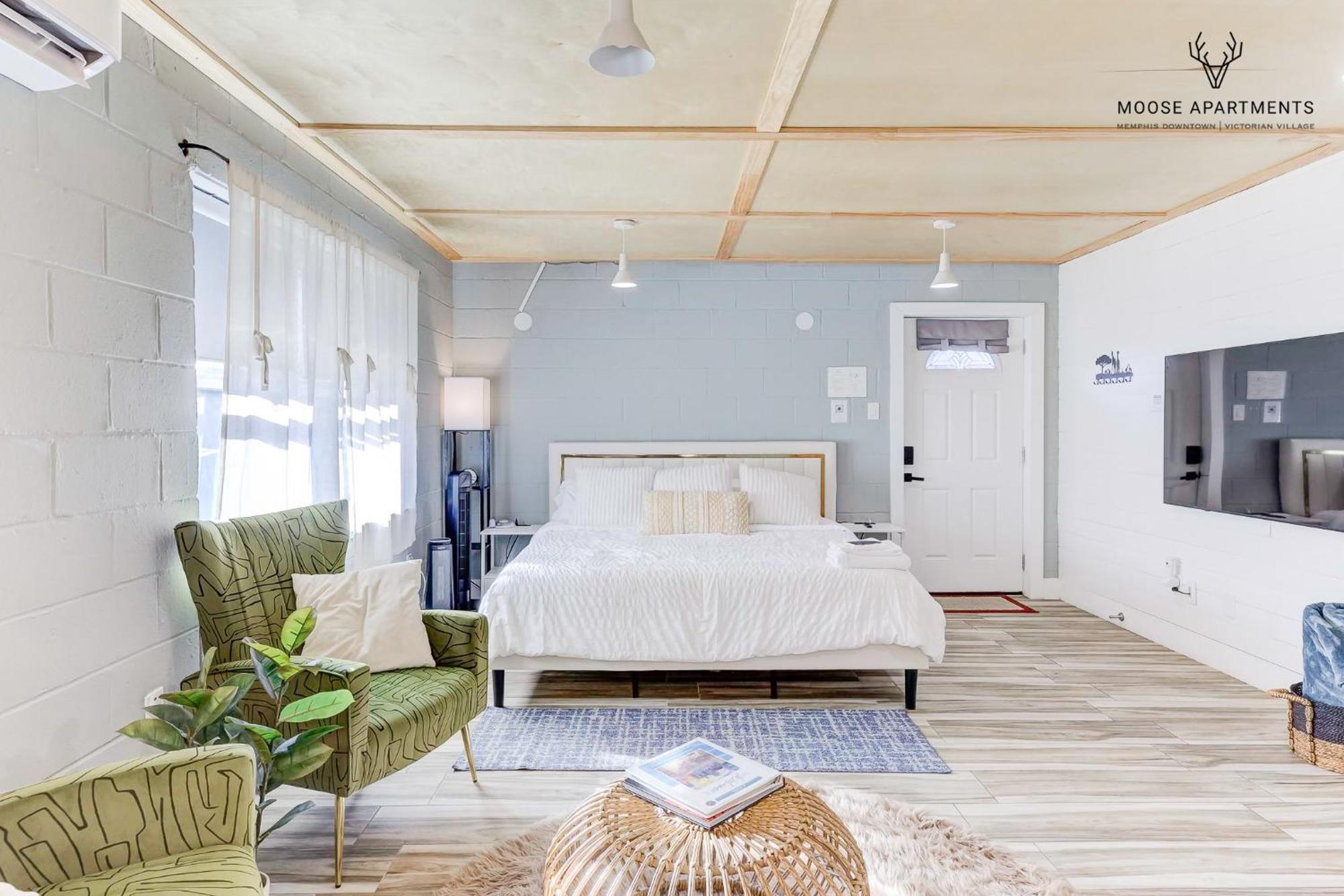 The Moose #6 - Modern Luxe Studio With Free Parking & King Bed 멤피스 외부 사진