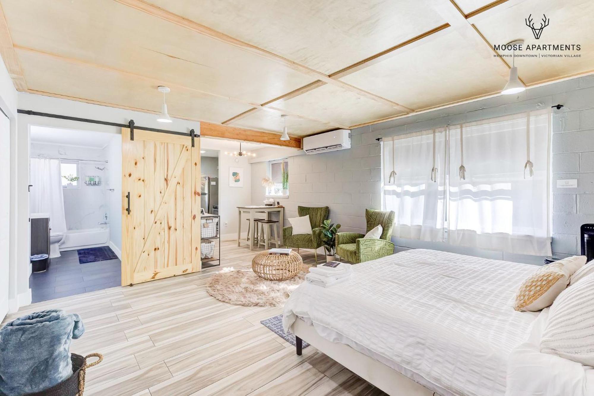 The Moose #6 - Modern Luxe Studio With Free Parking & King Bed 멤피스 외부 사진