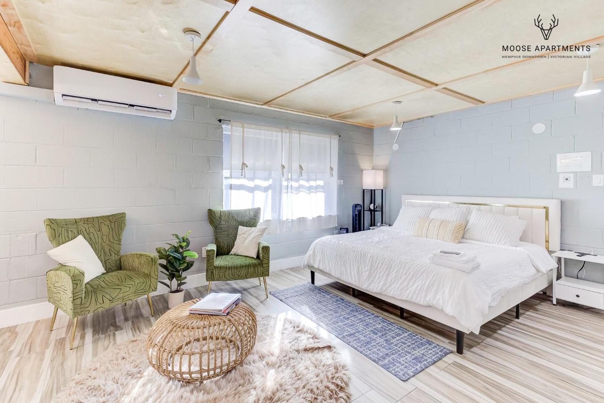 The Moose #6 - Modern Luxe Studio With Free Parking & King Bed 멤피스 외부 사진