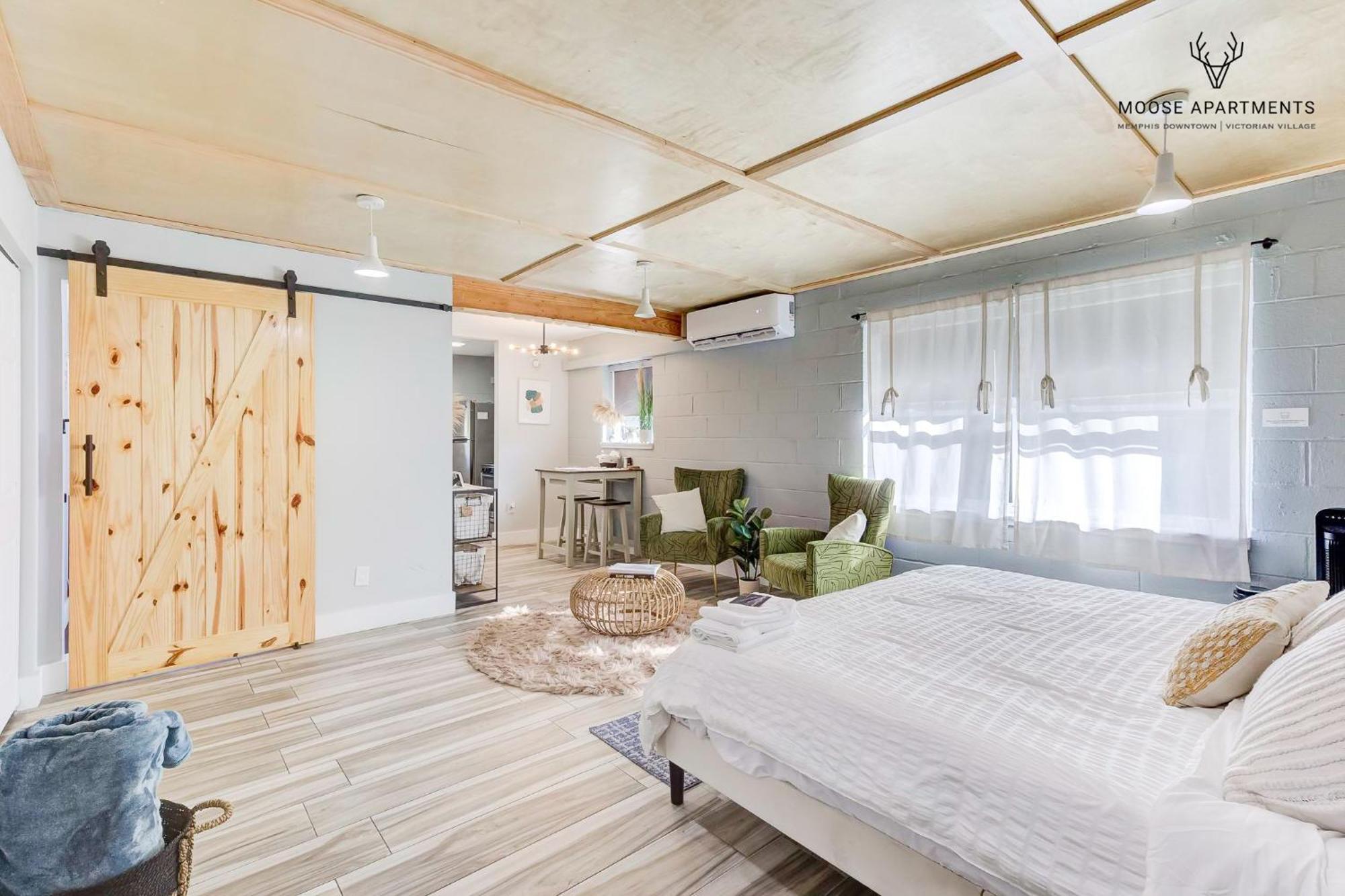 The Moose #6 - Modern Luxe Studio With Free Parking & King Bed 멤피스 외부 사진