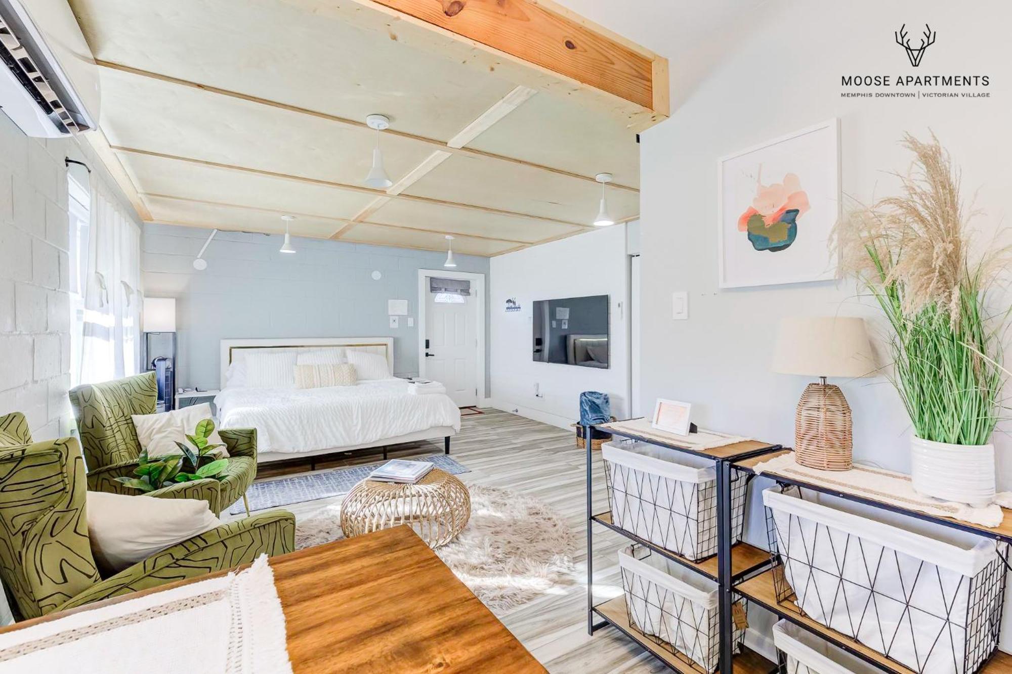 The Moose #6 - Modern Luxe Studio With Free Parking & King Bed 멤피스 외부 사진