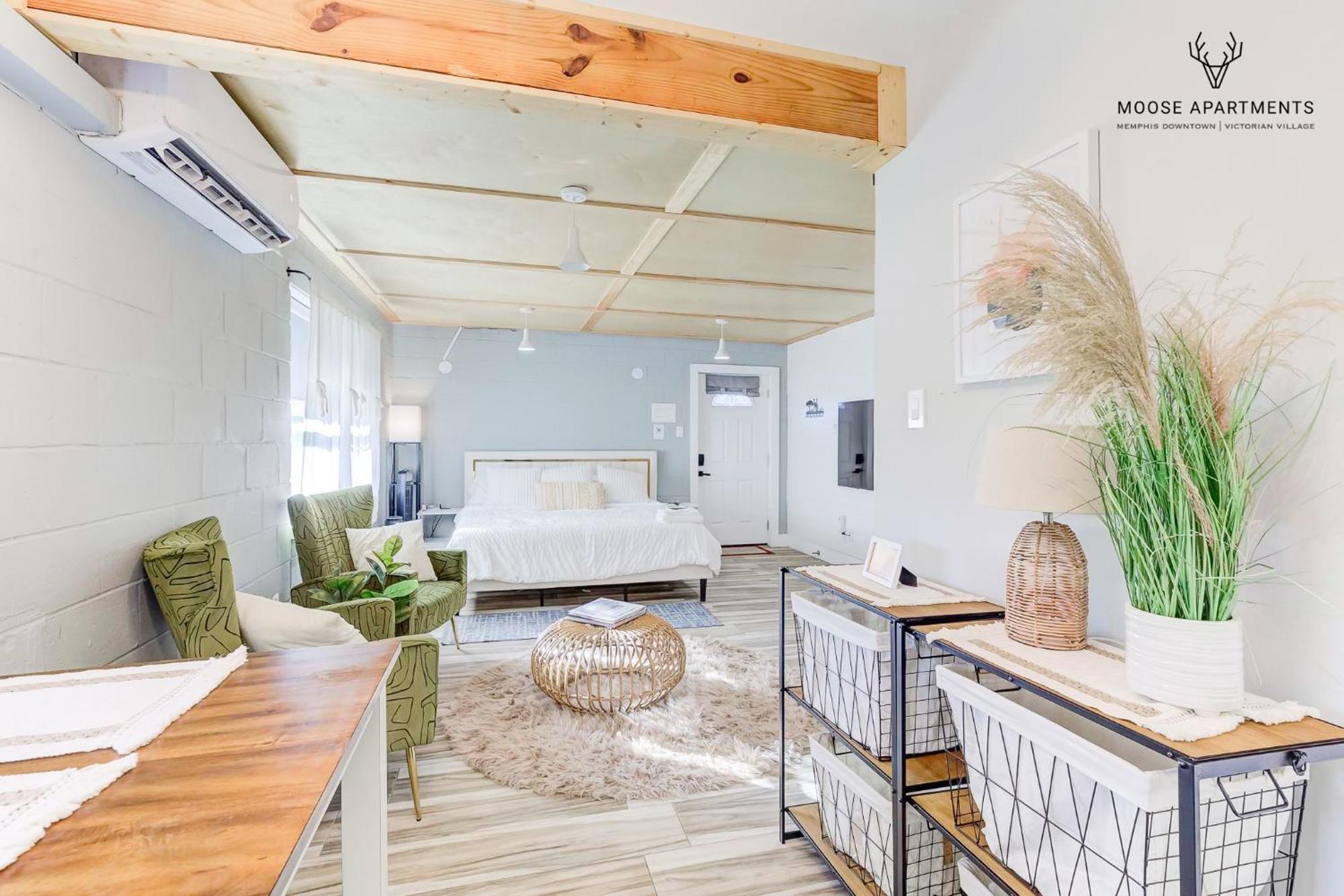 The Moose #6 - Modern Luxe Studio With Free Parking & King Bed 멤피스 외부 사진